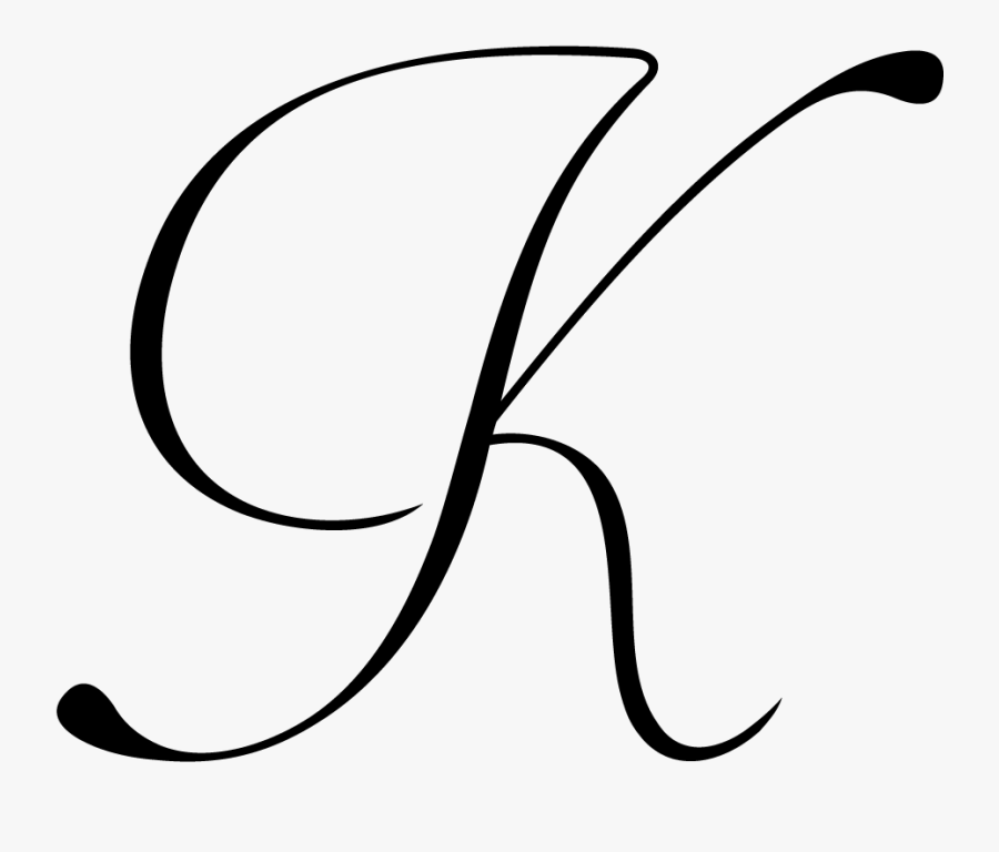 Line Art,black And White,coloring Book,line,clip Art - Monogram Letter K Svg, Transparent Clipart