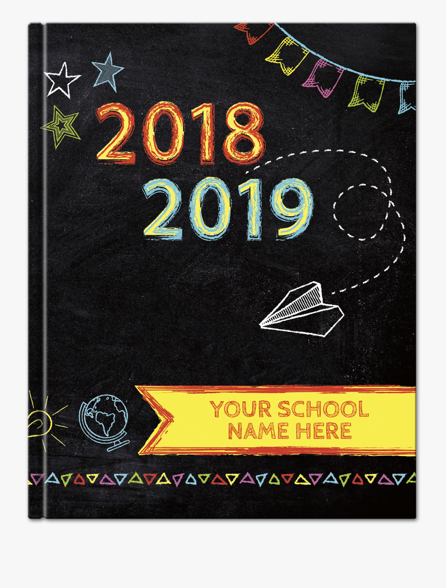 Pictavo Chalkboard Yearbook Cover - Yearbook Cover Ideas 2019, Transparent Clipart