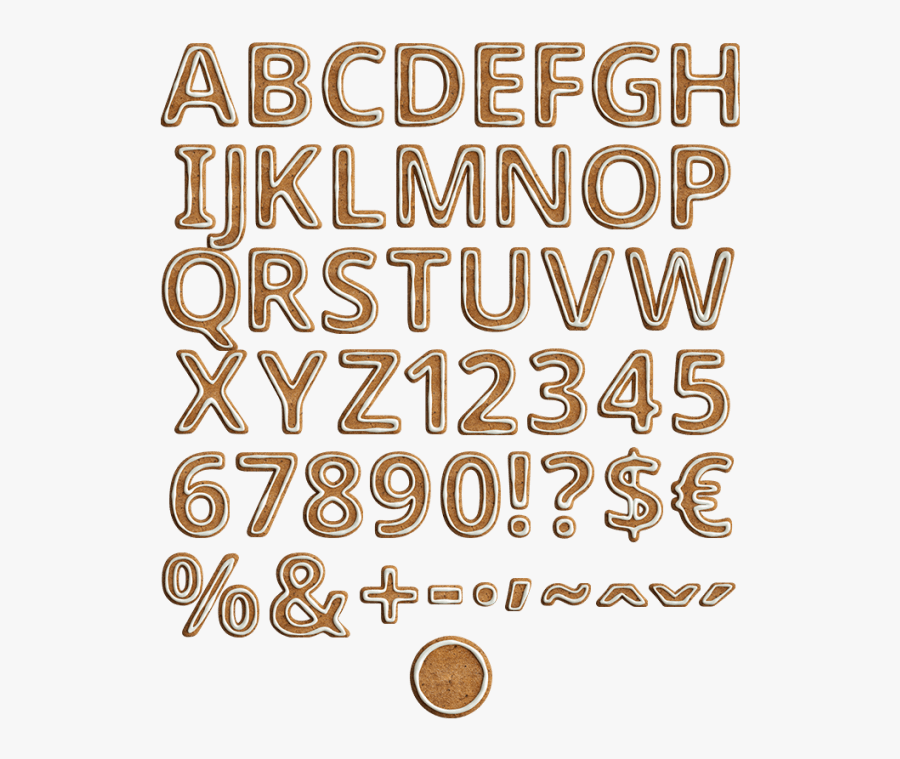 Clip Art Gingerbread Font, Transparent Clipart