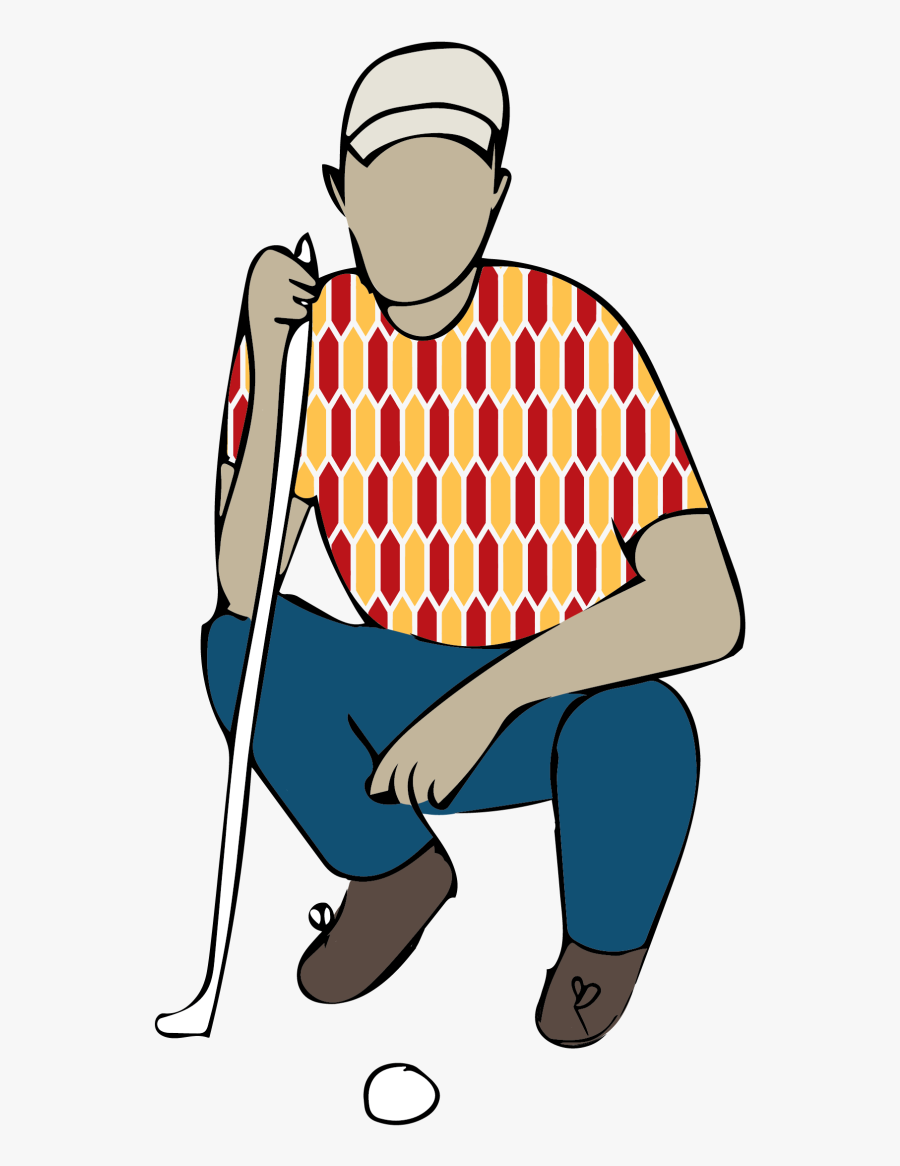 Golfing Man - Illustration, Transparent Clipart