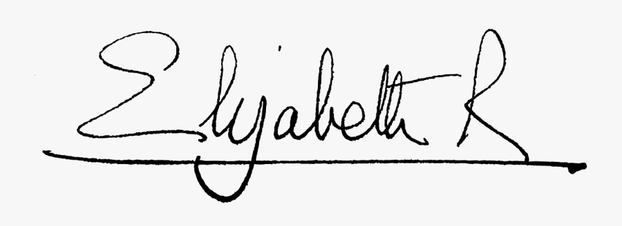 Embellishment Svg Simple - Elizabeth Ii Signature, Transparent Clipart
