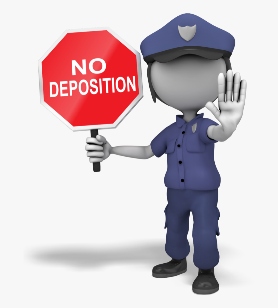 Court Clipart Court Testimony - Police Officer With Stop Sign, Transparent Clipart