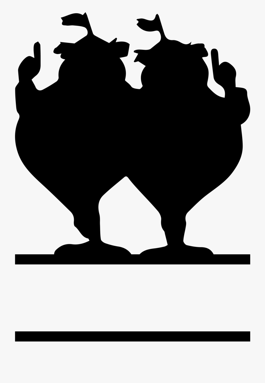 Transparent Alice In Wonderland Black And White Clipart - Tweedle Dee And Tweedle Dum Silhouette, Transparent Clipart