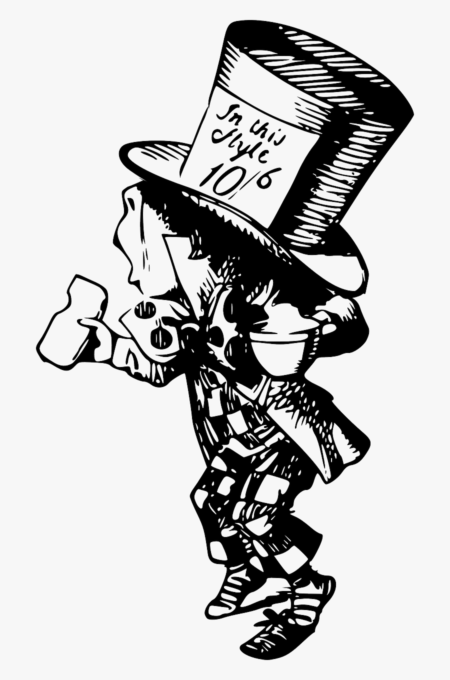 Mad Hatter Alice"s Adventures In Wonderland March Hare - Alice In Wonderland Mad Hatter Graphic, Transparent Clipart