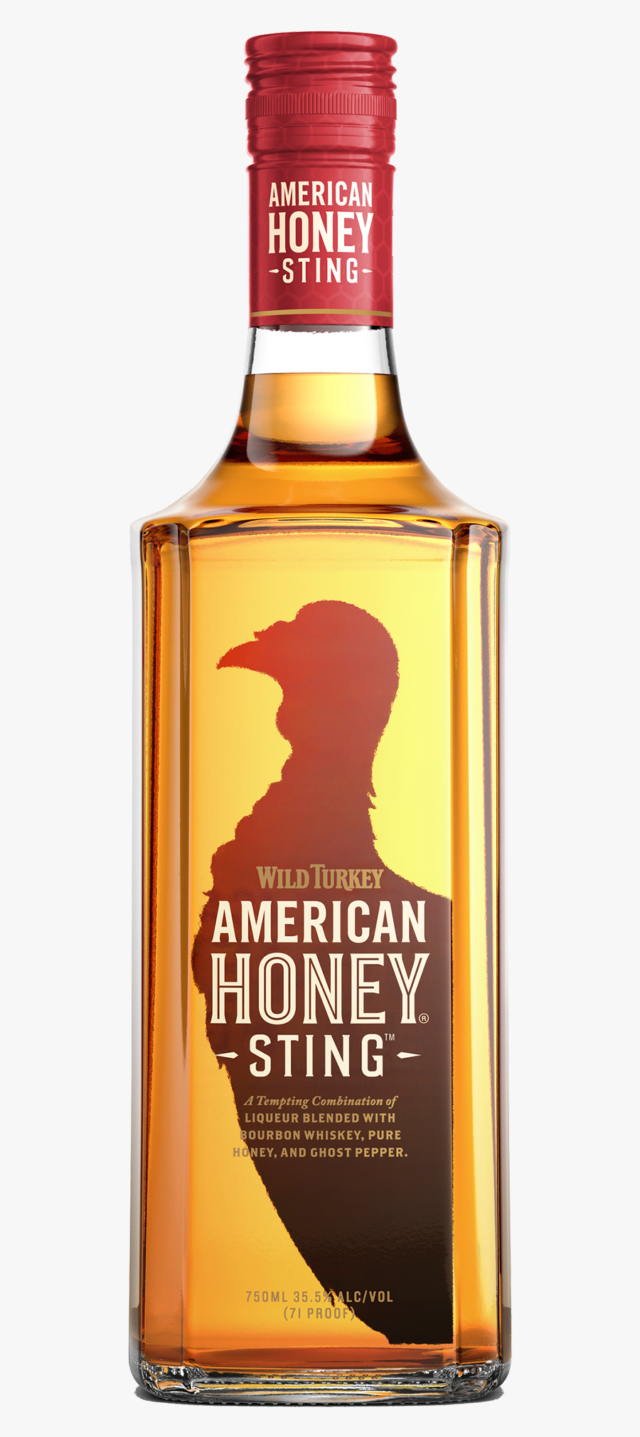 Buy Wild Turkey American Honey Sting Liqueur 750ml - Wild Turkey American Honey Sting, Transparent Clipart
