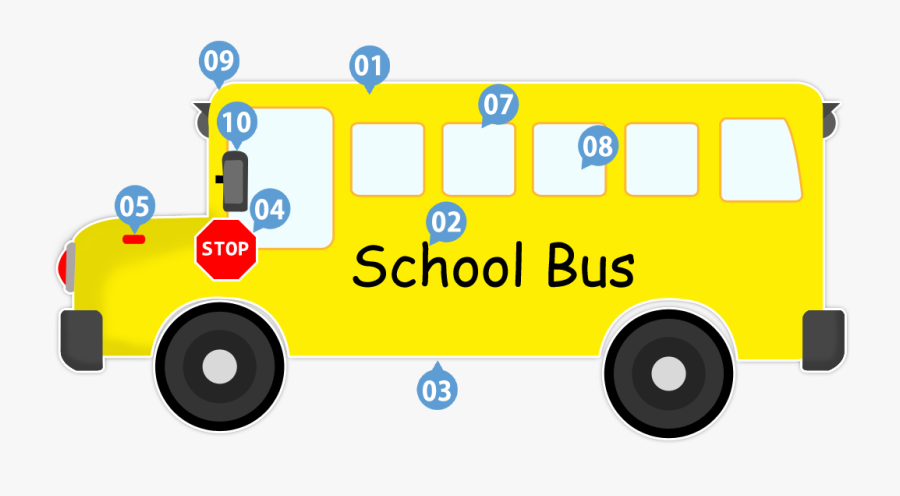 August Clipart Bus Safety - School, Transparent Clipart