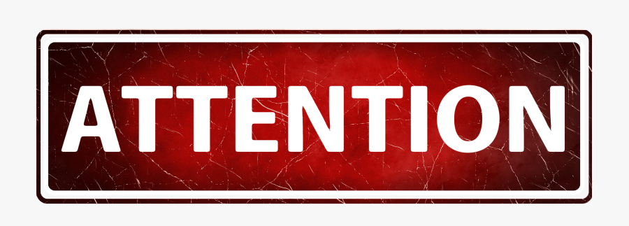 Attention Banner, Transparent Clipart