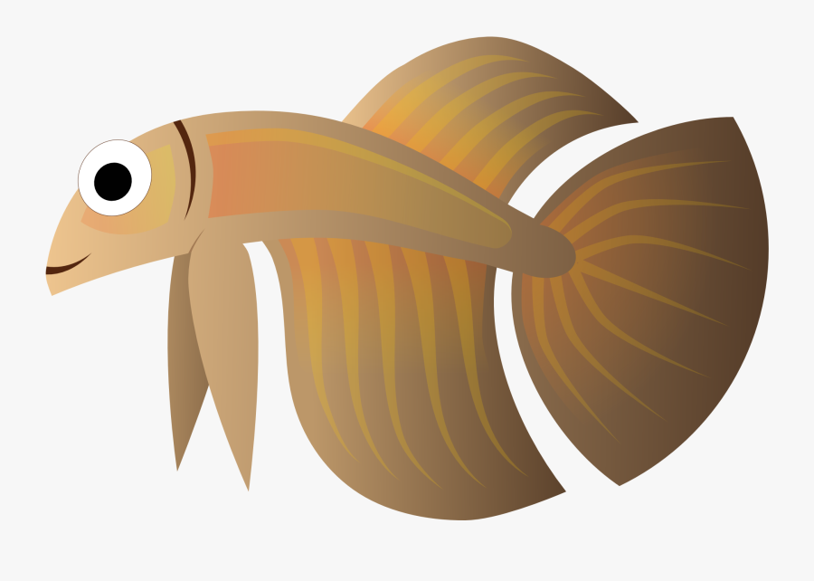 Fish Clipart Beige - Fish Brown Clipart, Transparent Clipart
