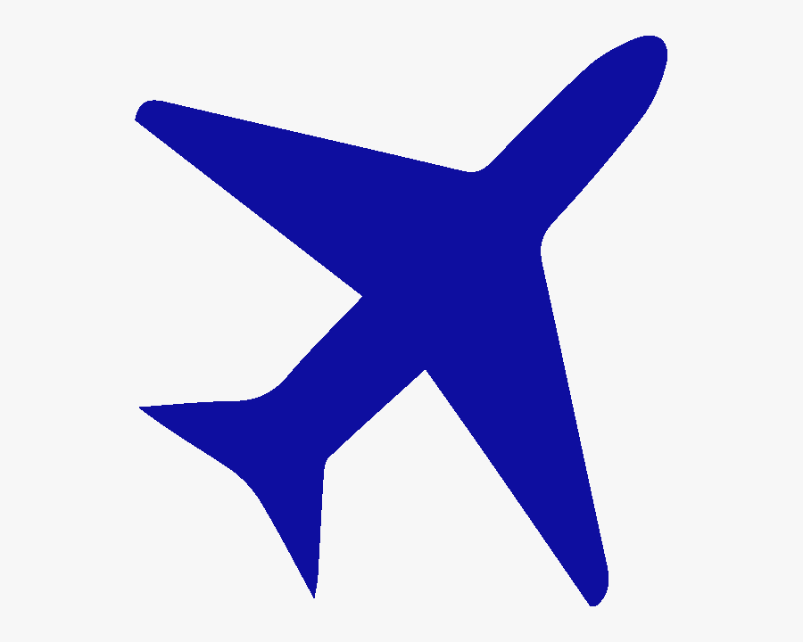 Blue Airplane Icon, Transparent Clipart