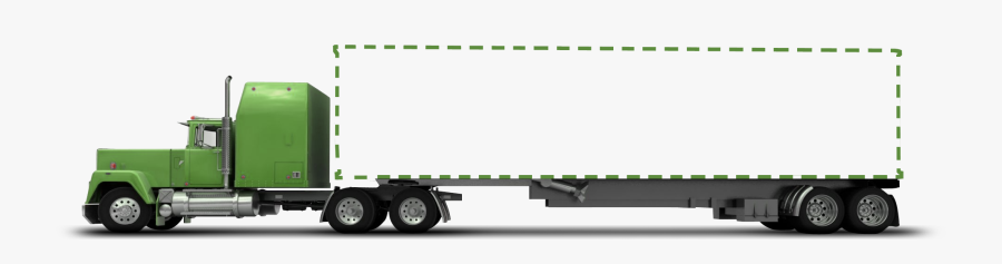 Semi Truck And Trailer Side Clipart , Png Download - Truck And Trailer Side View, Transparent Clipart