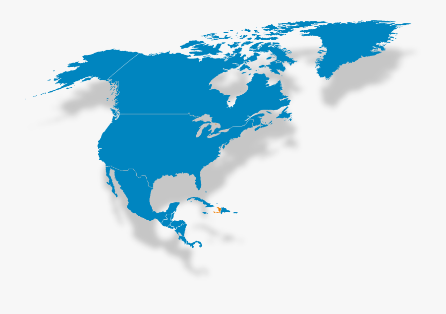 Black Map Of North America - India To United Arab Emirates, Transparent Clipart