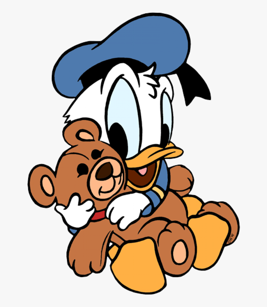 Permalink To Disney Baby Clipart - Babt Donald Duck Drawing, Transparent Clipart
