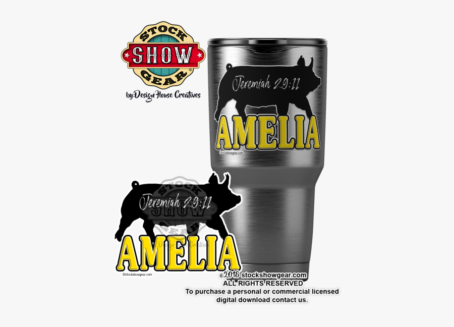 Show Pig Stickers, Transparent Clipart