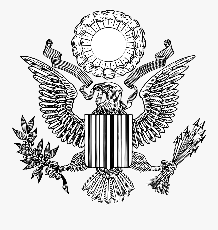 The Foundation For Modern Youth And Civic Participation - Great Seal Of The United States Black, Transparent Clipart