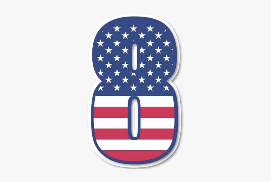 Patriotic Letter U, Transparent Clipart