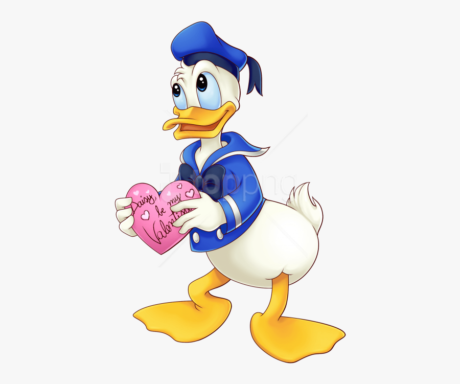 Cartoon,duck,clip Art,illustration,ducks, Geese And - Donald Duck With Heart, Transparent Clipart