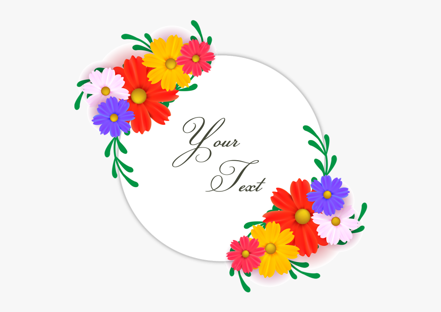 Colorful Flowers Png - Greeting Card, Transparent Clipart