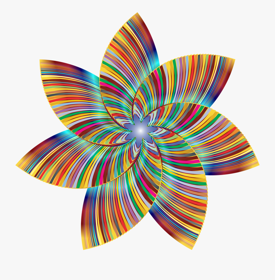 Colorful Flower Line Art Clip Arts - Colorful Flower, Transparent Clipart