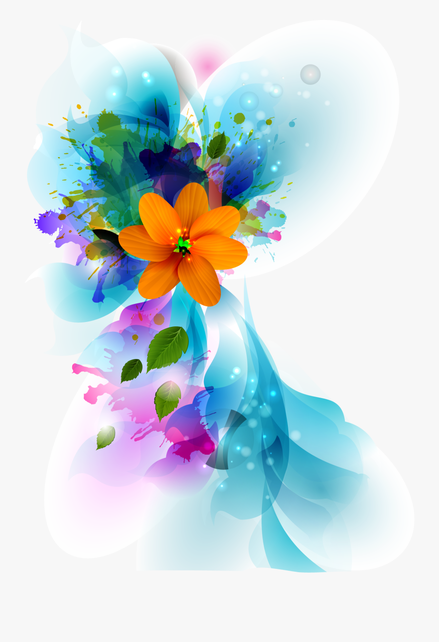 Color, Flower, Encapsulated Postscript, Computer Wallpaper, - Colorful Flower Vector Png, Transparent Clipart
