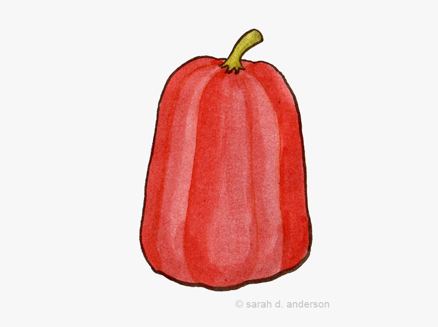 Red Bell Pepper, Transparent Clipart