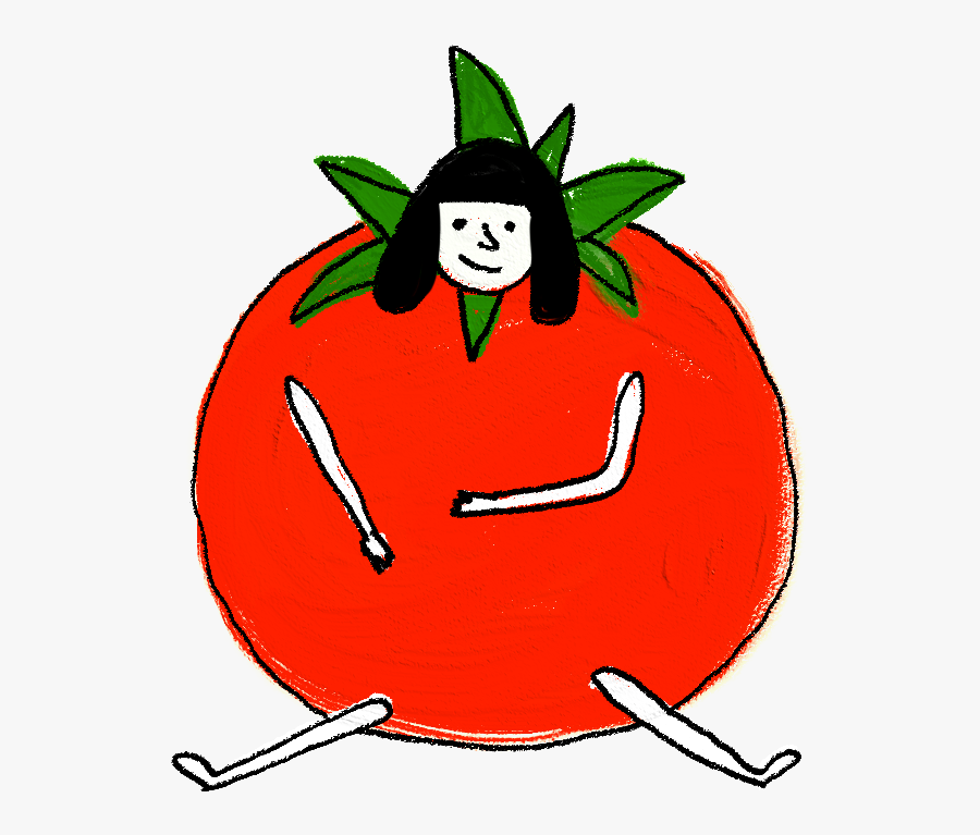 #tomatoe #girl #funny #lol #vegetables #costume #party - Cartoon, Transparent Clipart