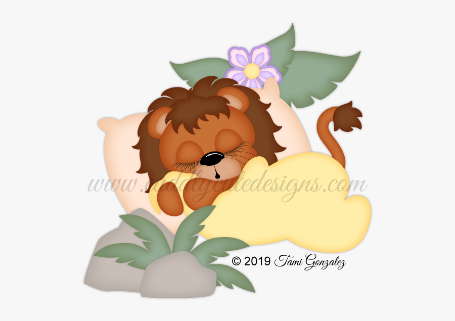 Cute Lion Sleep Cartoon, Transparent Clipart