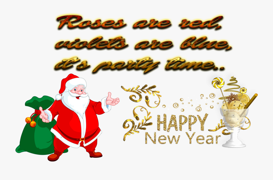 New Year Wishes Png Clipart - Happy Santa, Transparent Clipart