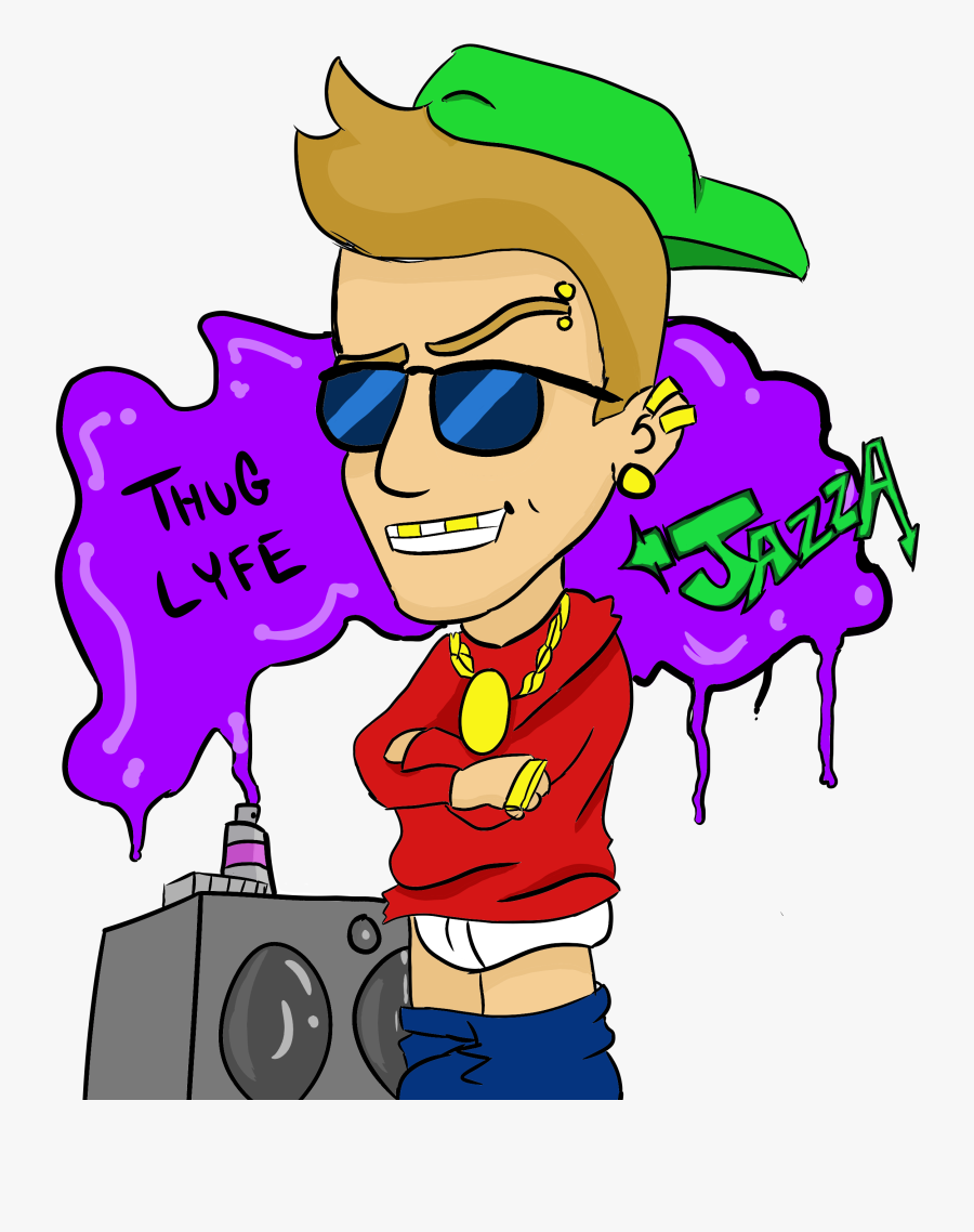 Thug Lyfe With Jazza - Cartoon, Transparent Clipart