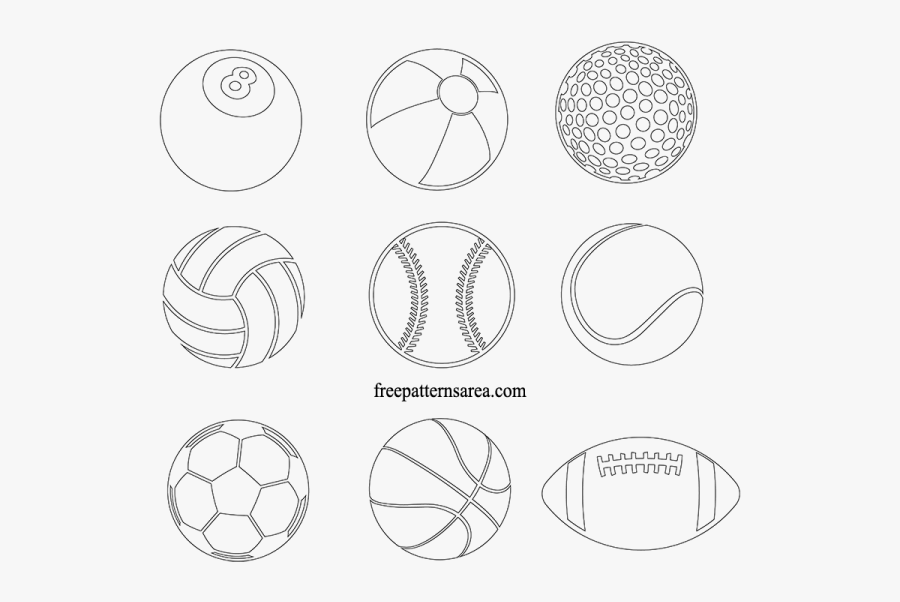Printable Sport Balls Clipart, Transparent Clipart