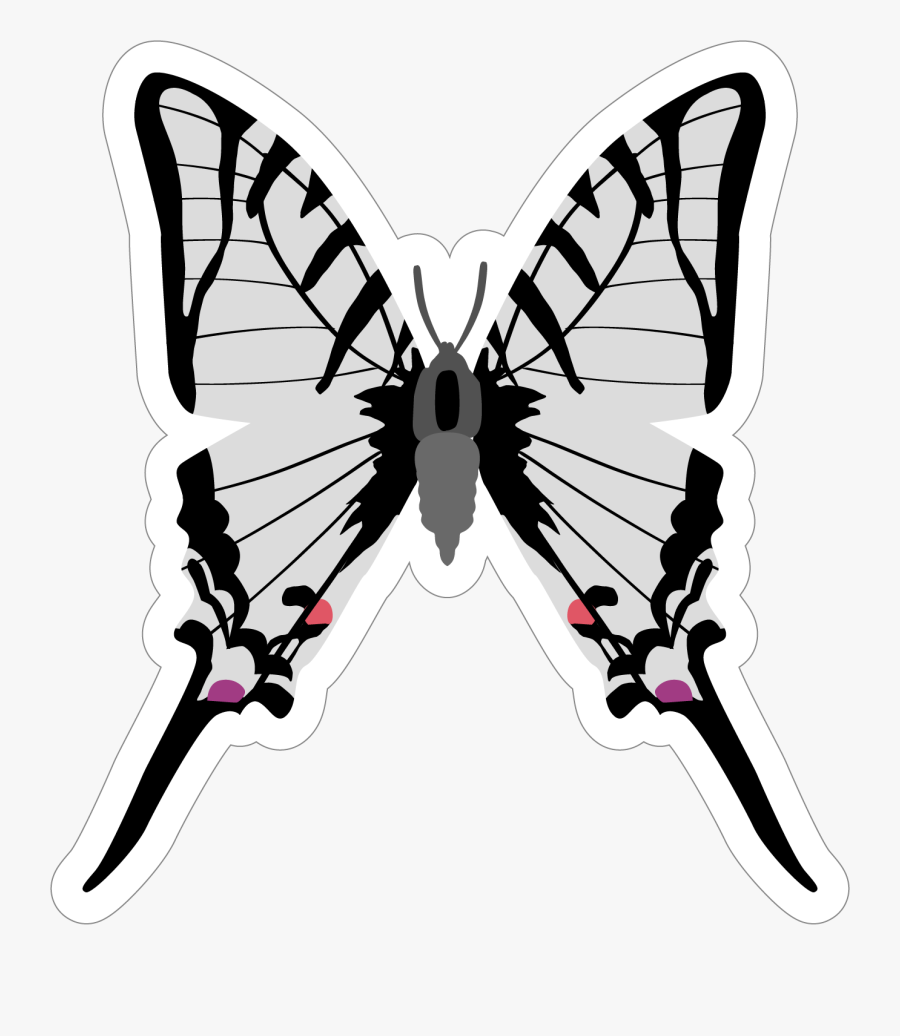 Butterfly With Long Wings, Transparent Clipart