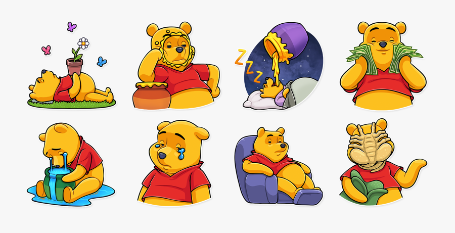 Telegram Stickers Winnie The Pooh, Transparent Clipart