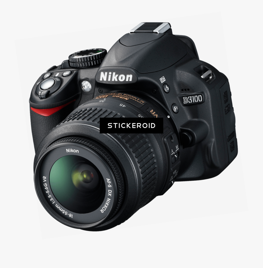 Digital Camera,camera,camera Lens,single Lens Reflex - Nikon D3100, Transparent Clipart