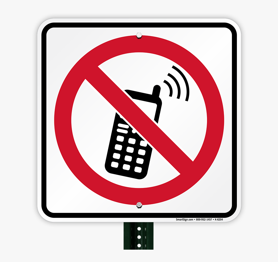 No Cell Phone Sign - Refrain From Using Cell Phones, Transparent Clipart