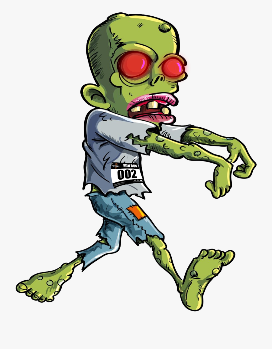 Zombie Clipart Zombie Run - Zombie Cartoon Png, Transparent Clipart