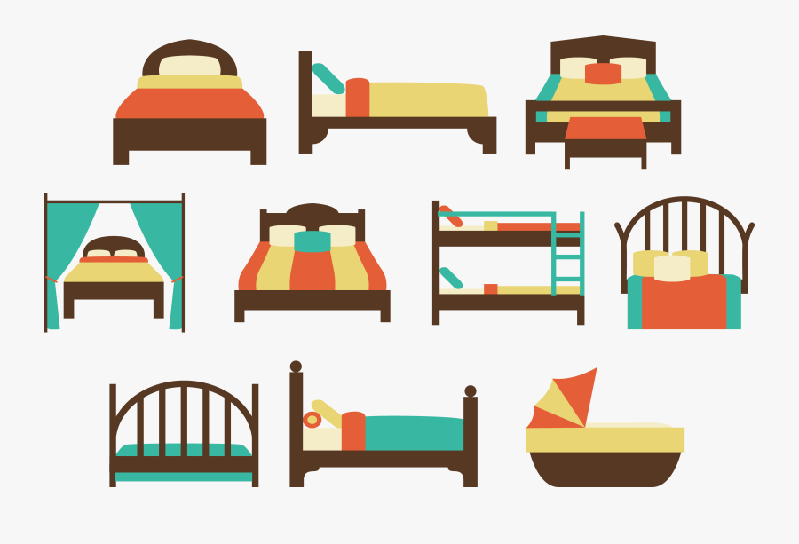 Bed Vector Free, Transparent Clipart