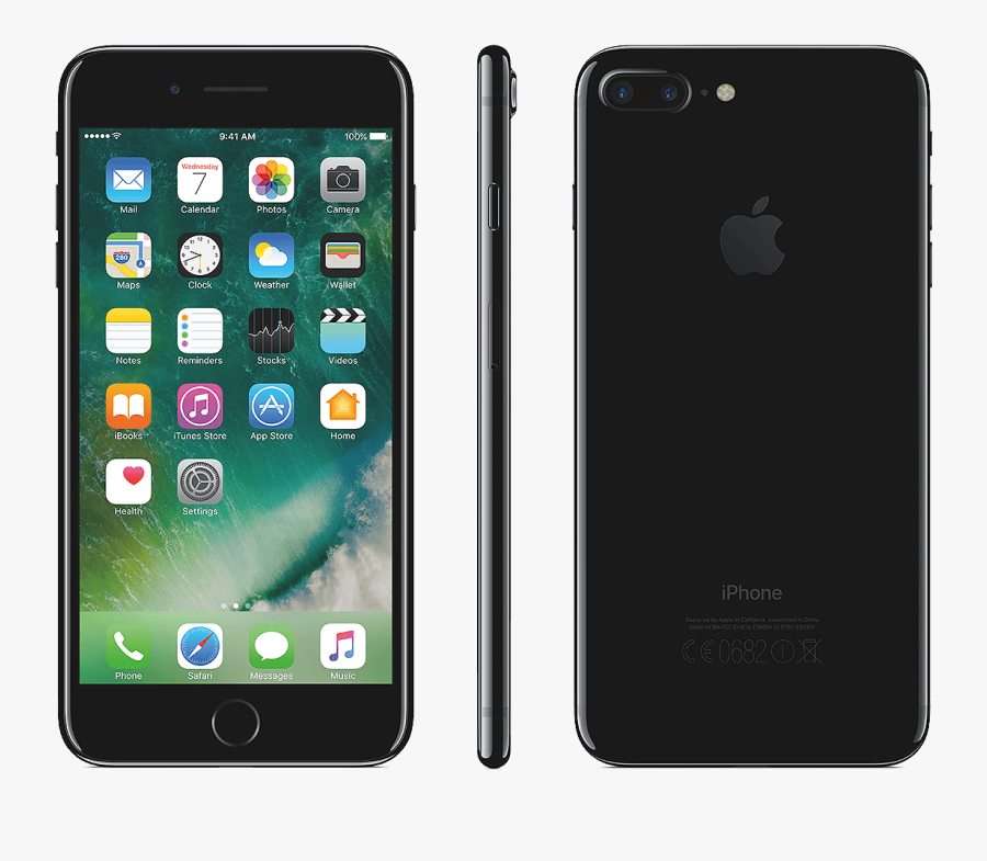 Apple Iphone 7 Plus Black - Iphone 7 Plus 128gb, Transparent Clipart