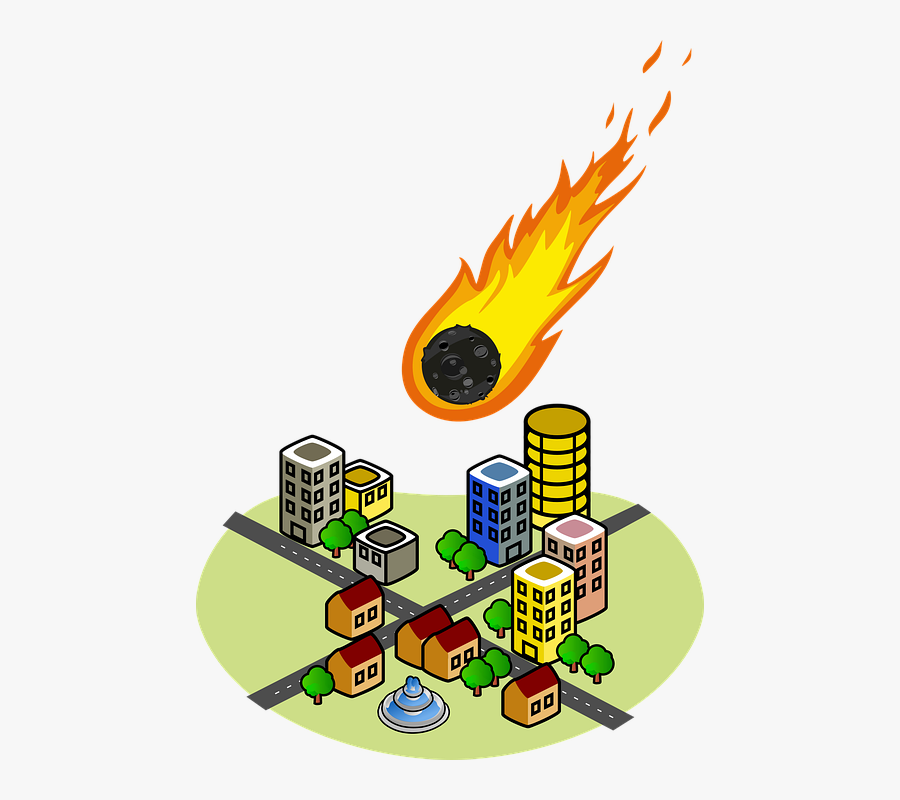 Emergency, Disaster, Asteroid, Meteorite, Impact, Space - Tsunami And Earthquake Drawing, Transparent Clipart