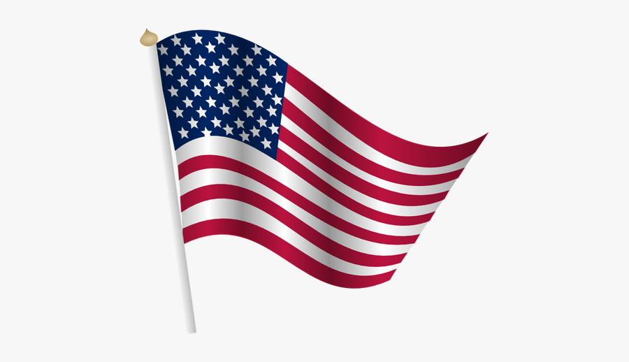 American Flag Waving - Transparent American Flag Clip Art, Transparent Clipart