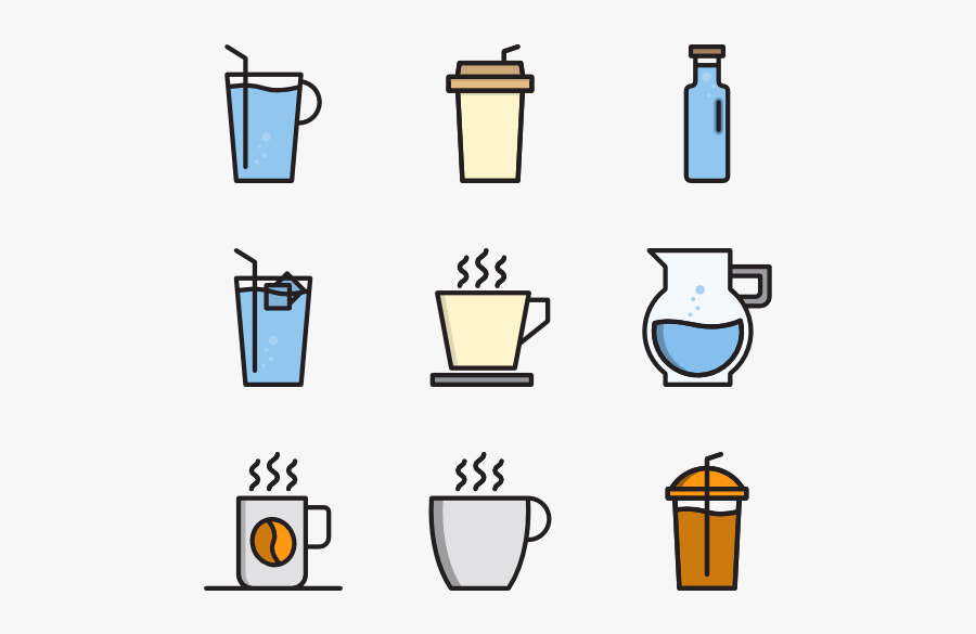 Vector Types Coffee, Transparent Clipart