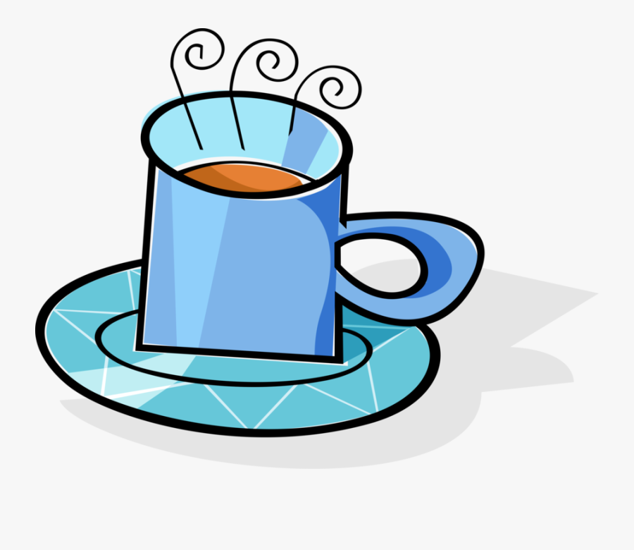 Vector Illustration Of Cup Of Hot Freshly Brewed Coffee, Transparent Clipart