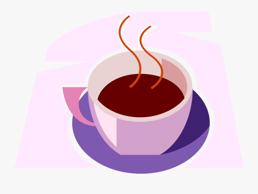 Vector Illustration Of Cup Of Hot Freshly Brewed Coffee - Cup, Transparent Clipart