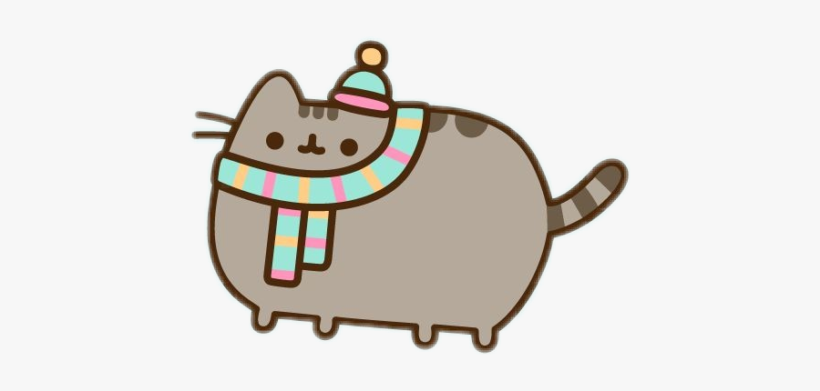 #pusheen #cute #wintertime - Pusheen The Cat, Transparent Clipart
