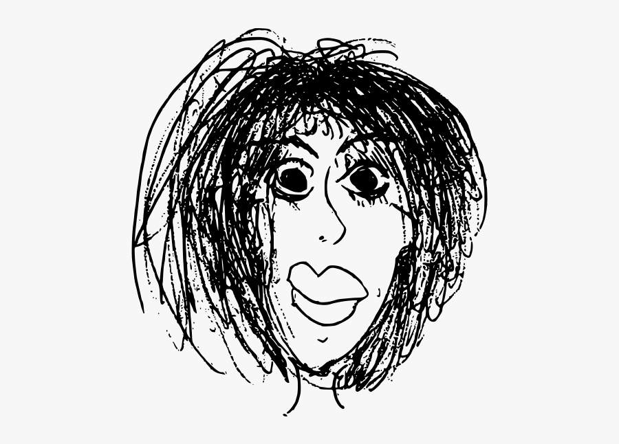 Cartoon Head 5 Svg Clip Arts - Hair, Transparent Clipart