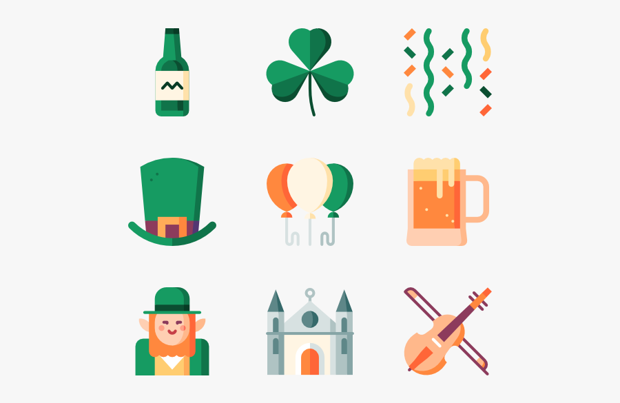 Clip Bottle - Ireland Flat Icon, Transparent Clipart