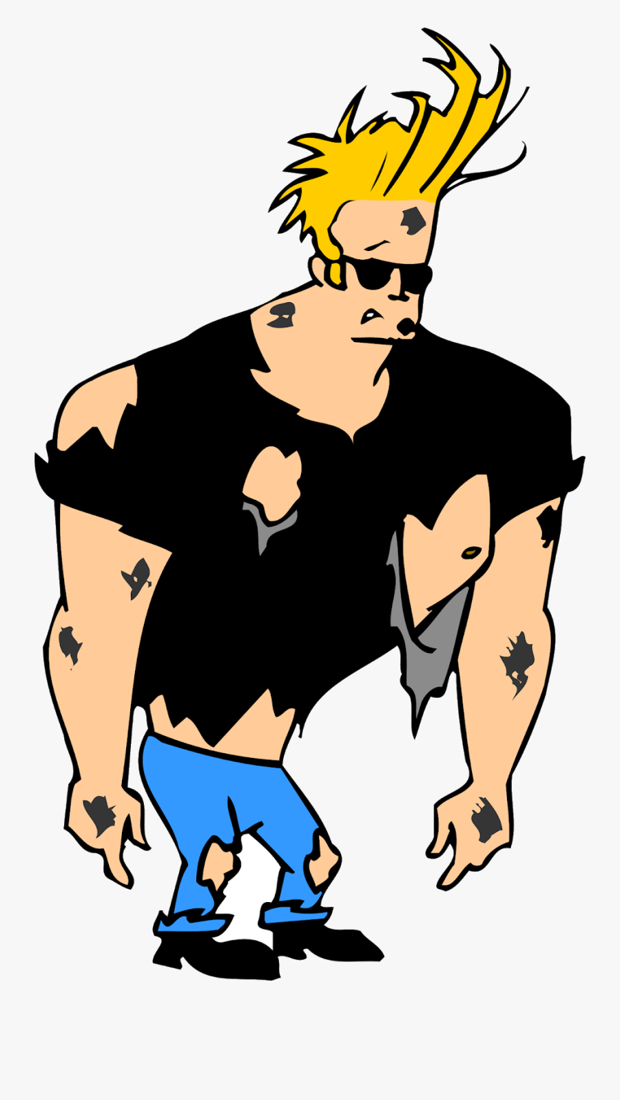 Sad Johnny Bravo, Transparent Clipart