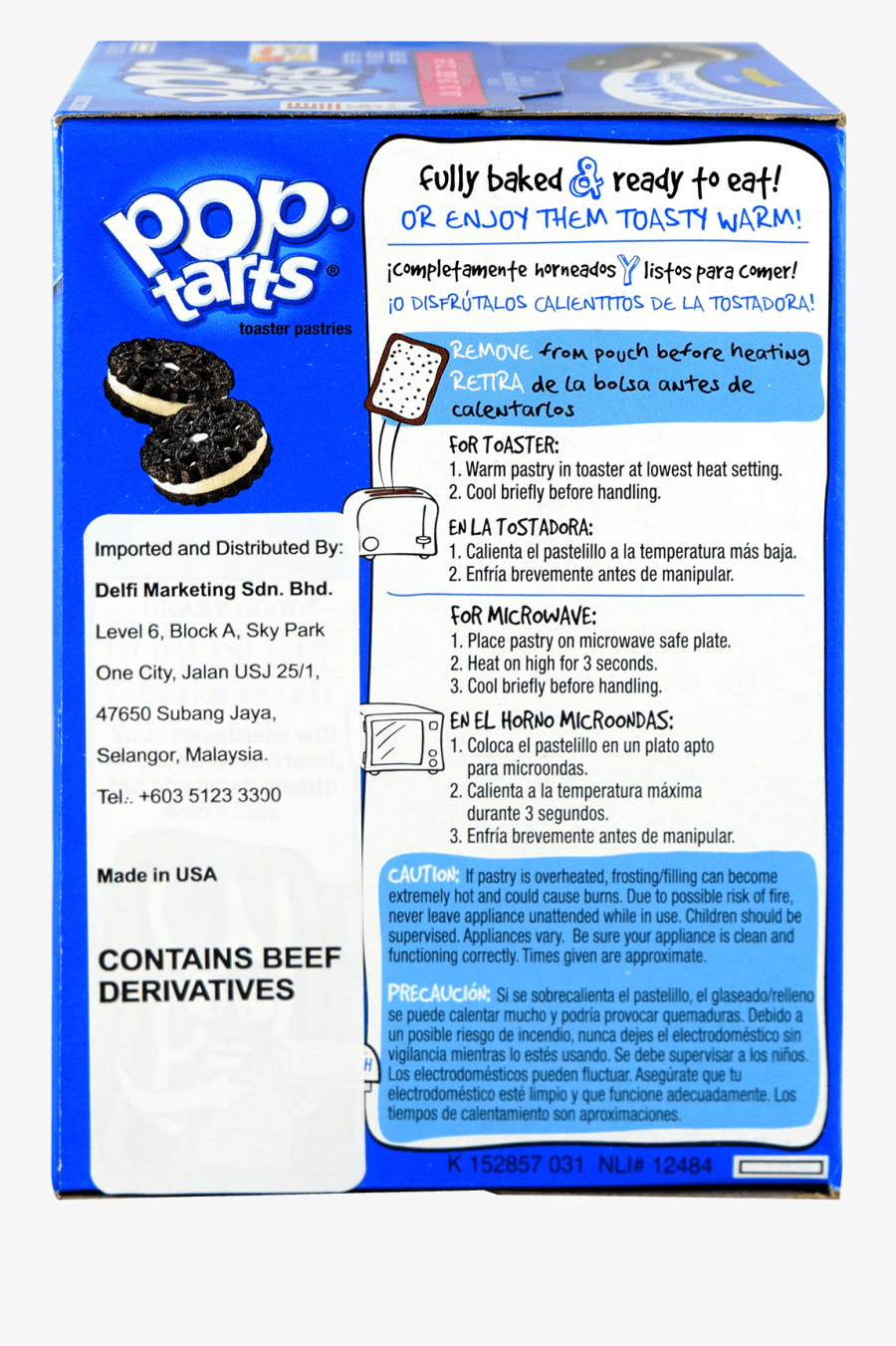 Toaster Pastry Kellogg"s Pop-tarts Frosted Chocolate - Pop Tarts Box Side, Transparent Clipart