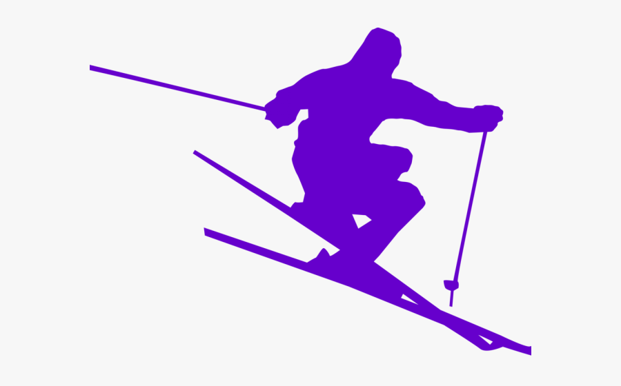 Ski Silhouette Png, Transparent Clipart