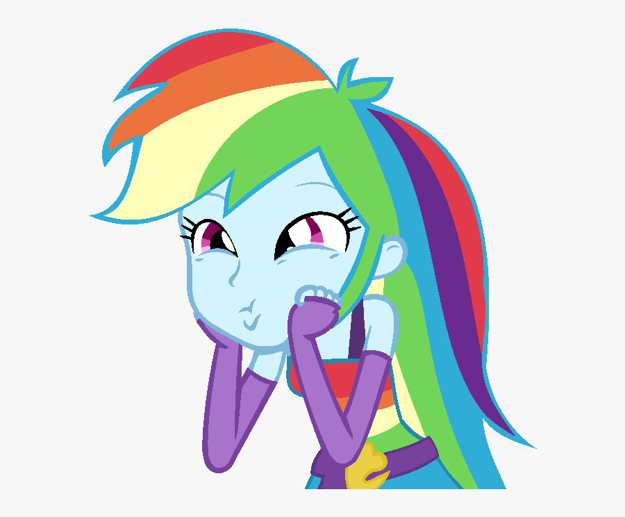 Pictures Of Cartoons Girls - Rainbow Dash Funny Face Equestria Girls, Transparent Clipart