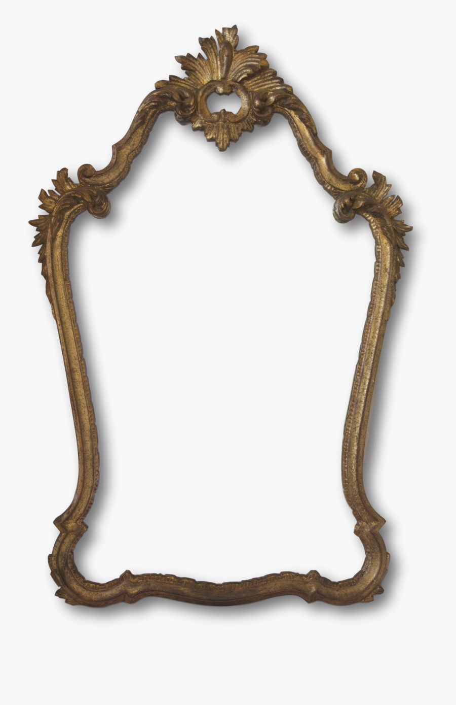 Vintage Italian Gold Hand Carved Mirror Png Transparent - Mirror With Transparent Middle, Transparent Clipart