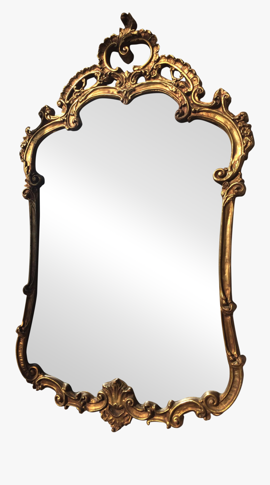 Vintage Baroque Gilt Framed Mirror Old Baroque Mirror - Vintage Mirror Png Transparent Background, Transparent Clipart